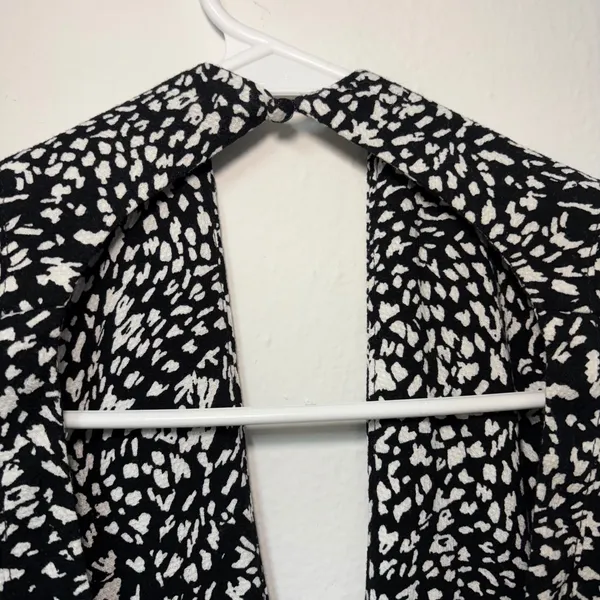 Free People Womens S Looking Love Black Casual Short Sleeve V-Neck Midi‎ Dress - Image 2