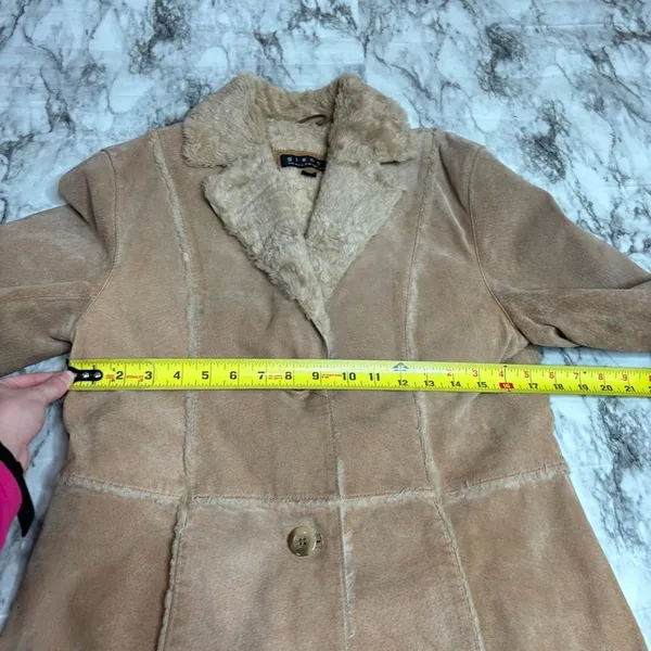 Giacca Vintage Penny Lane Genuine Leather Hippy Coat Tan brown medium jacket - Image 10