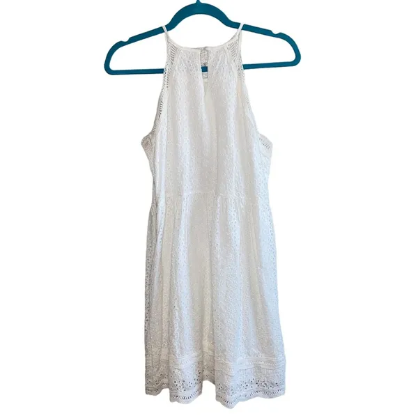 Altar'd State White‎ Eyelet Lace Dress Small Boho Cottagecore Mini - Image 4