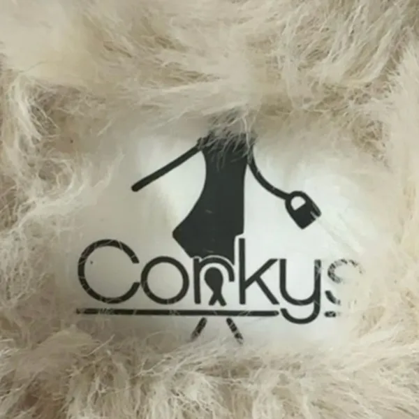 Corkys Faux Fur Slide Slippers Cream Beige Cozy Women's‎ Size 6 - Image 8