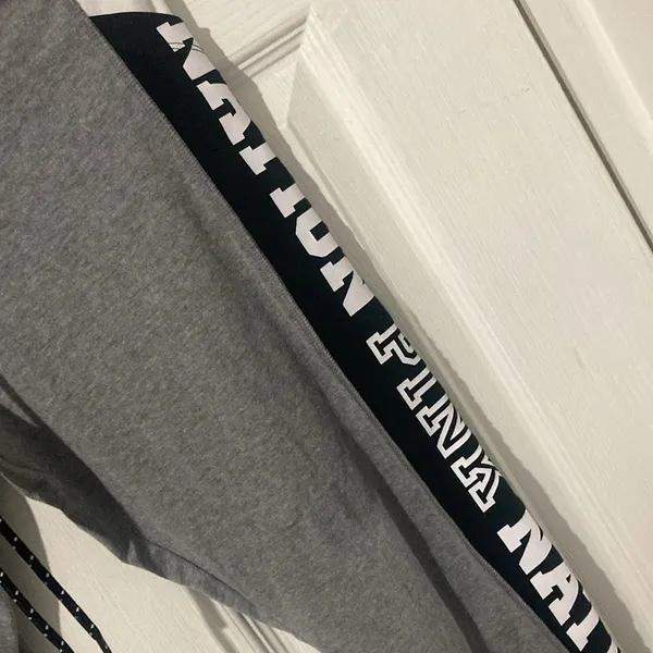 Pink Victoria’s Secret Jogger Sweatpants Women’s Size Medium Gray/Black White - Image 5