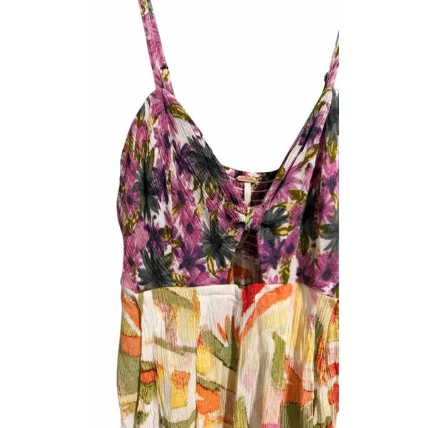 Free People‎ Rows of Flowers One-Piece Spaghetti Strap Romper Women's Size XS - Image 8
