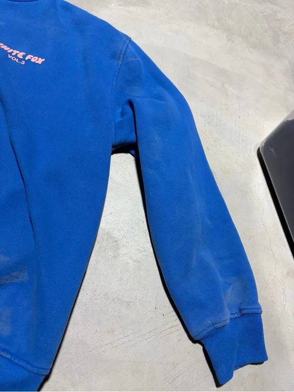 White fox boutique Blue Hoodie Sweatshirt vol 3 s/m - Image 3