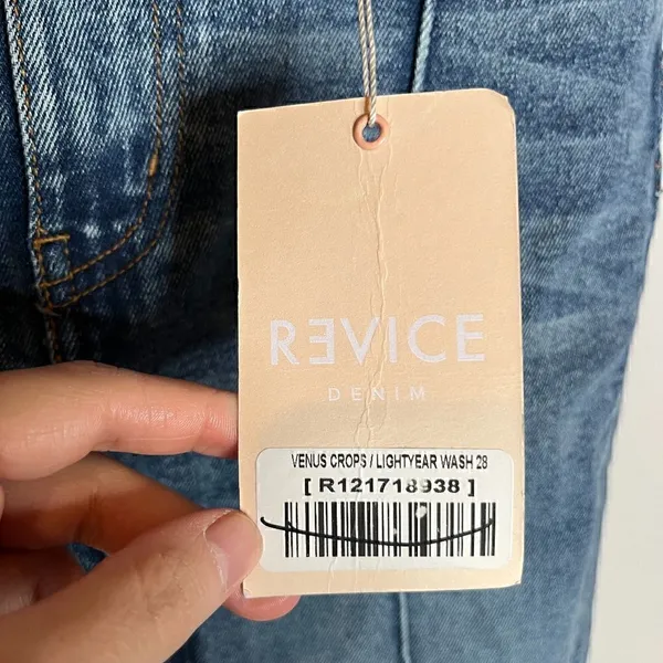 Revice Denim NWT Venus Crop in LightYear wash Star jeans - Image 5