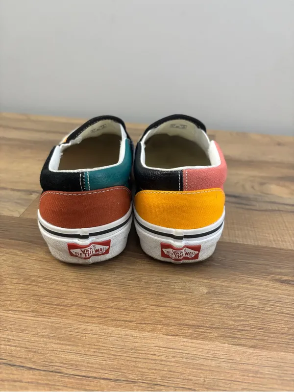 Vans Classic Slip On Patchwork Checkerboard Multicolor Sneakers Women’s - Image 4