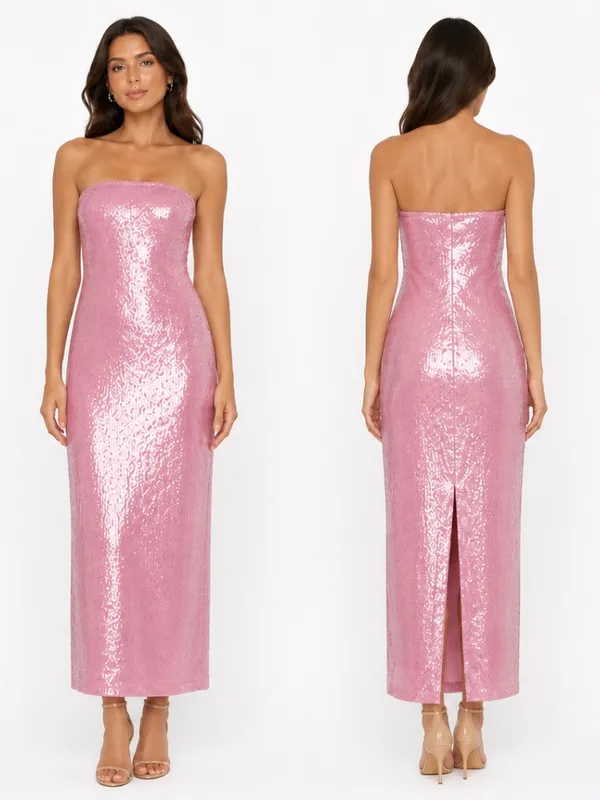 Hutch - Elena Strapless Sequin Column Maxi‎ Dress - Image 2
