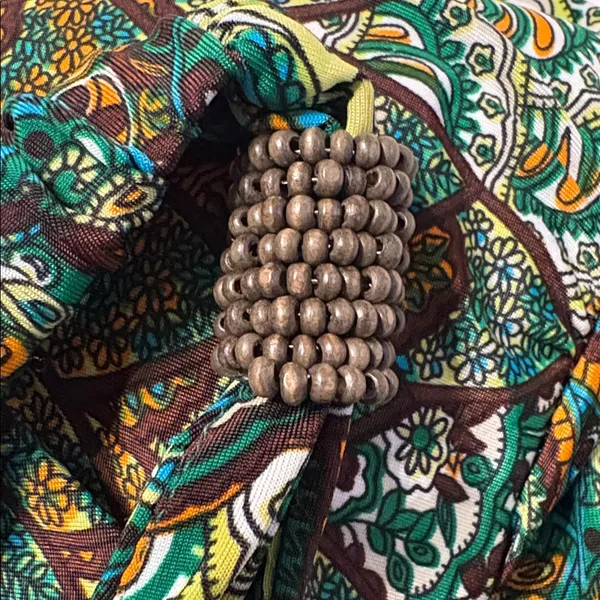 Cristinalove Teal & Green Patterned V-Neck Maxi Dress - Image 10