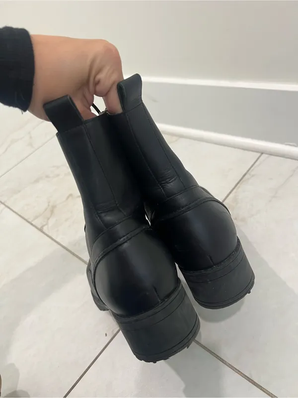 Cole Haan Black Camea Combat Boots Size 10 US - Image 2
