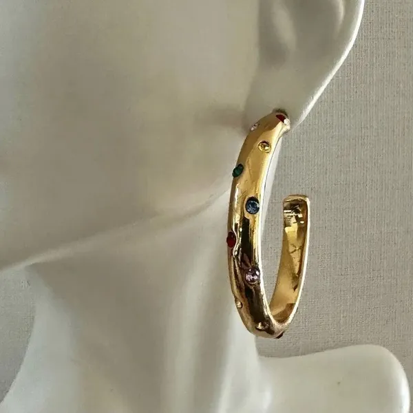 Alison Lou x J.Crew Crystal Hoop Earrings - Image 2