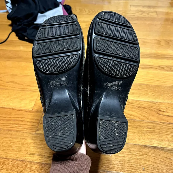 Dansko Solitaire Black Womens Size 40 Clog Open Back Slip On Professional - Image 9