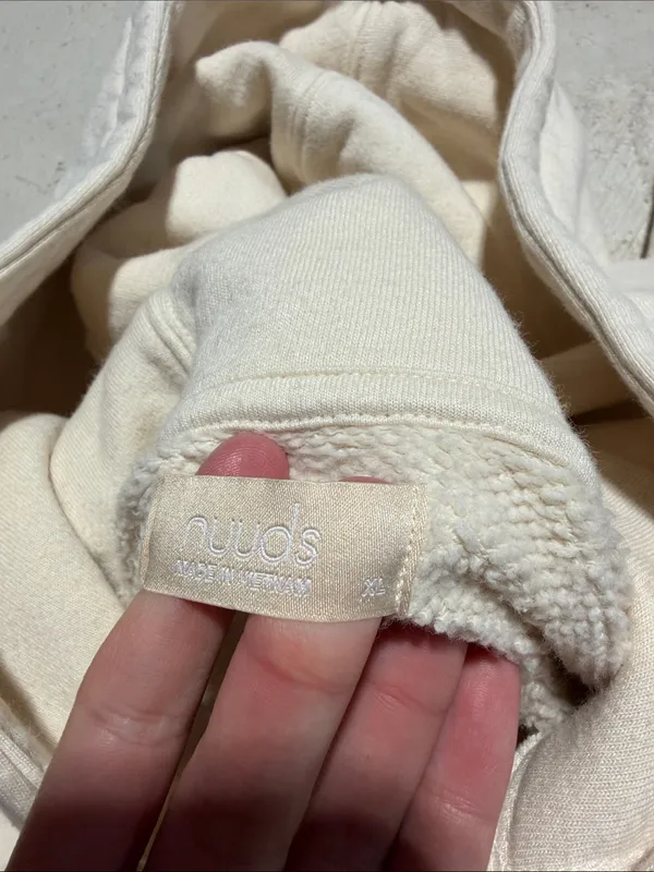 nuuds cropped Pullover Hoodie cream XL - Image 7