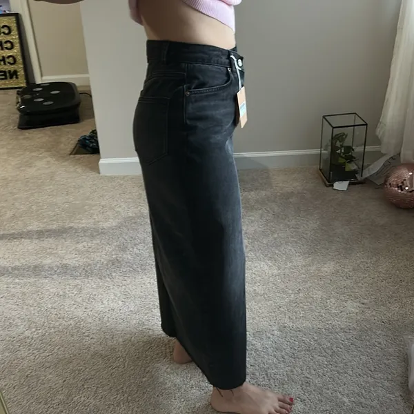 Reformation Black Denim long Skirt. 27 - Image 7