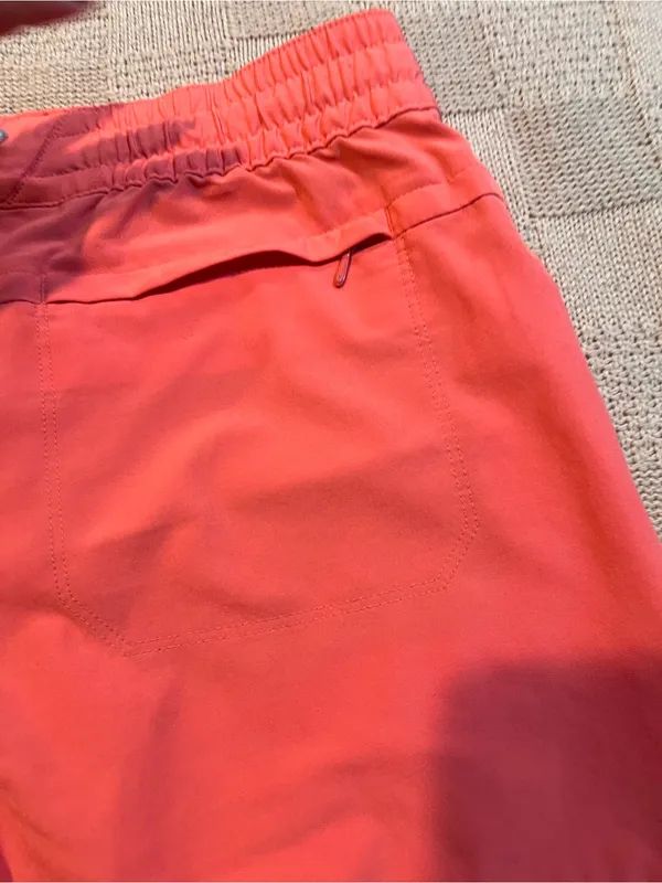 Columbia Women's Coral Pink Elastic Waist Drawstring Shorts - Image 5