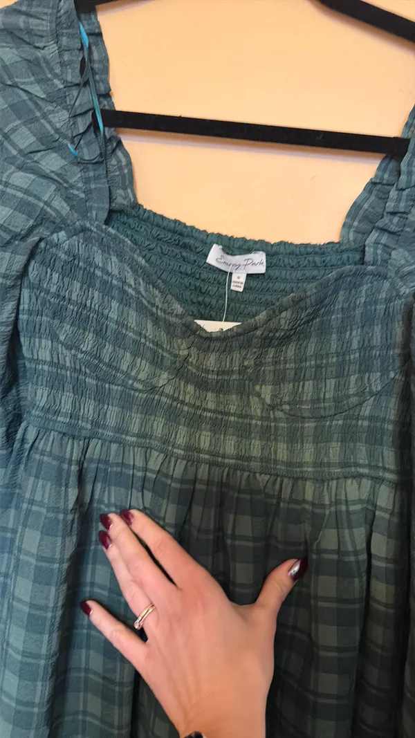Shop Zoco plaid dress - Image 4