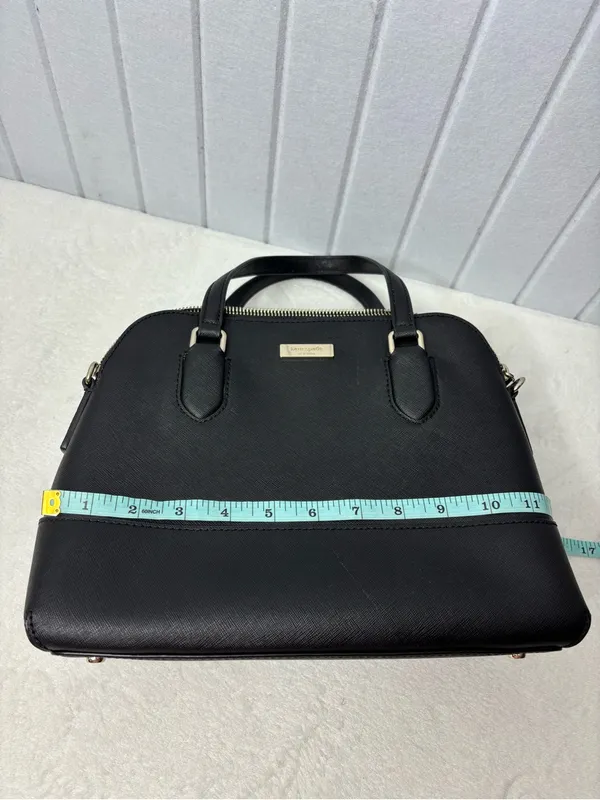 kate spade Cow Leathet‎ Black Dome Classic Satchel /Crossbody with gold hardware - Image 10