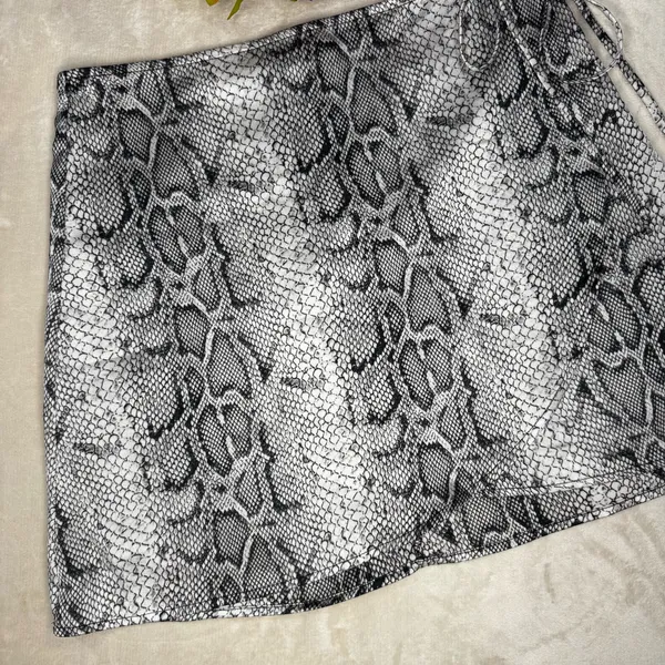 Altard State Black and White Snake Print Skirt - Image 4