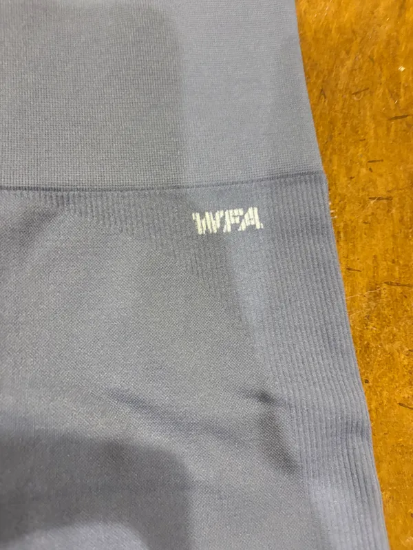 White Fox Boutique High-Waist Ribbed Leggings in Dusty Blue - Image 2