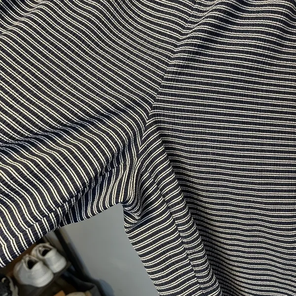 Madewell Texture & Thread Wide Leg Pull On Pant in Stripe Sz M - Image 10