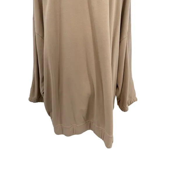 Free People Key Player Layer Sweatshirt Doe Oversized‎ V Neck Tunic Top Medium - Image 11