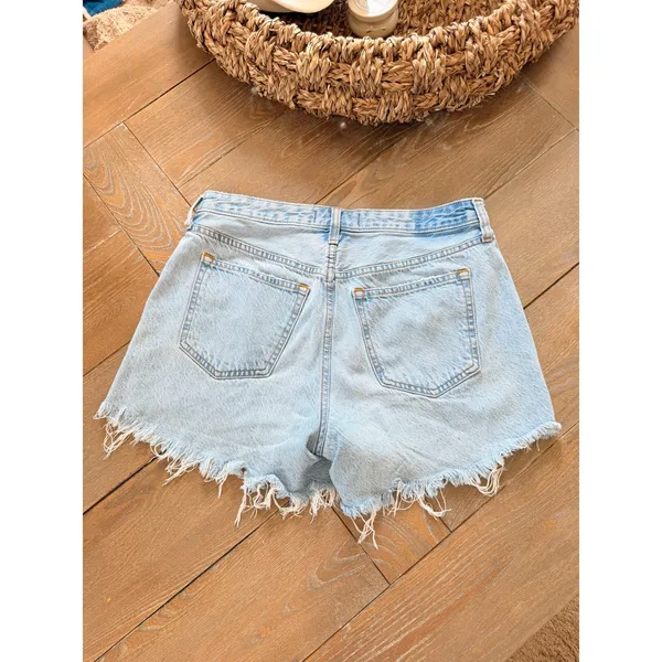 Abercrombie & Fitch The Baggy Short Womens Light Wash 28 6 Distressed Low Rise - Image 3