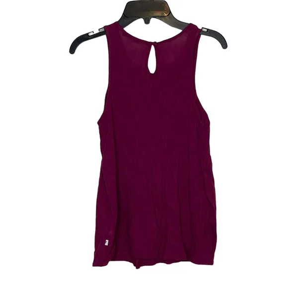 American Eagle Womens Sleeveless 1/2‎ Button Tank Top Blouse Size XS Maroon - Image 6