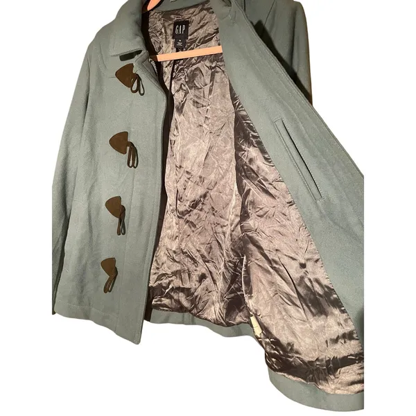 Gap Teal Zip n Toggle Y2K Peacoat size Medium - Image 6