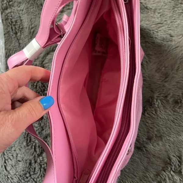 New Retro Pink Suede‎ Haband Purse with Pocket - NWT - Image 10