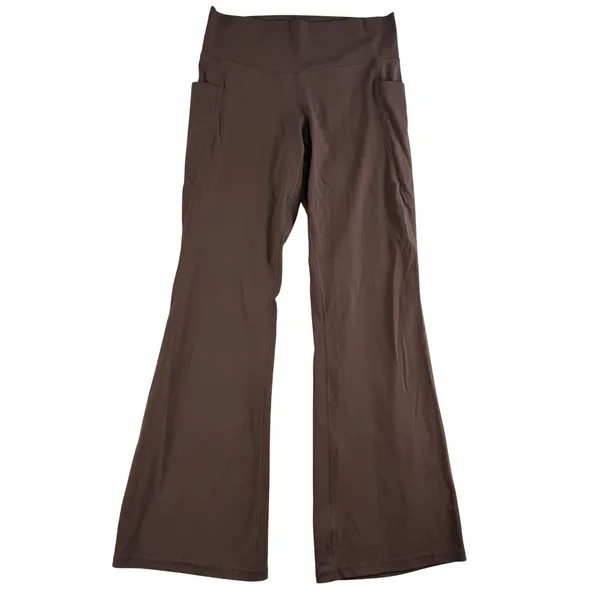 Member's Mark L Yoga Pants Everyday Flare High Rise Pockets Brown Bear‎ Athletic - Image 3