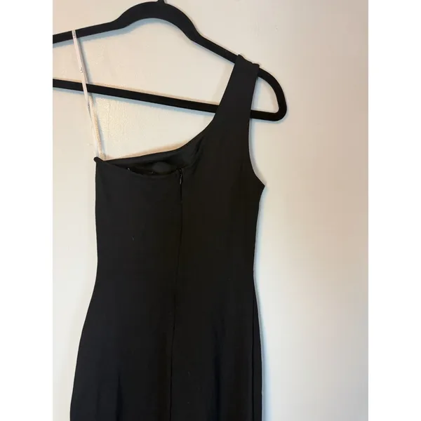 Lulus Good Times Only Black One-Shoulder Maxi Dress XS NEW - Image 12
