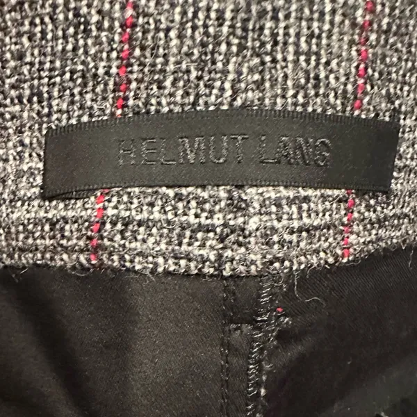 Helmut Lang Black Gray Red Plaid Mini Skirt 28 - Image 8