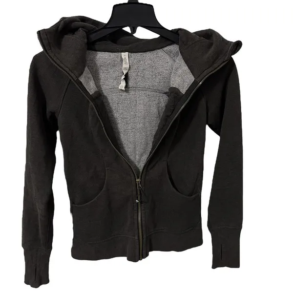 Lululemon Women's Green‎ Scuba Hoodie Jacket Size 4 - Image 5