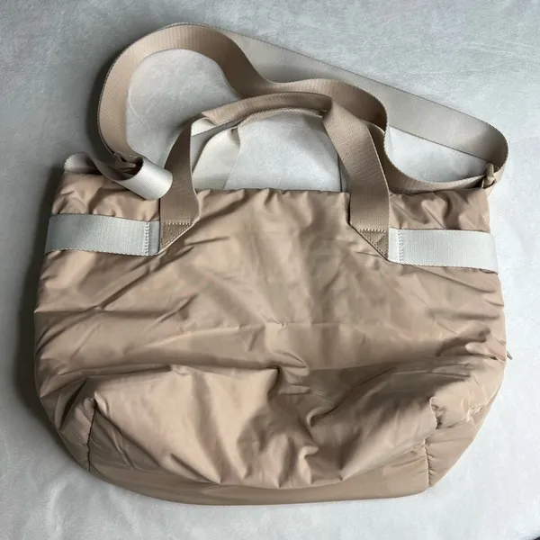 Adidas Puffer Shopper Tote in Beige and Tan - Image 8