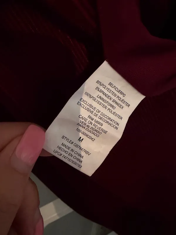 Gianni Bini Burgundy Ribbed Velvet Wide-Leg Jumpsuit - Image 8