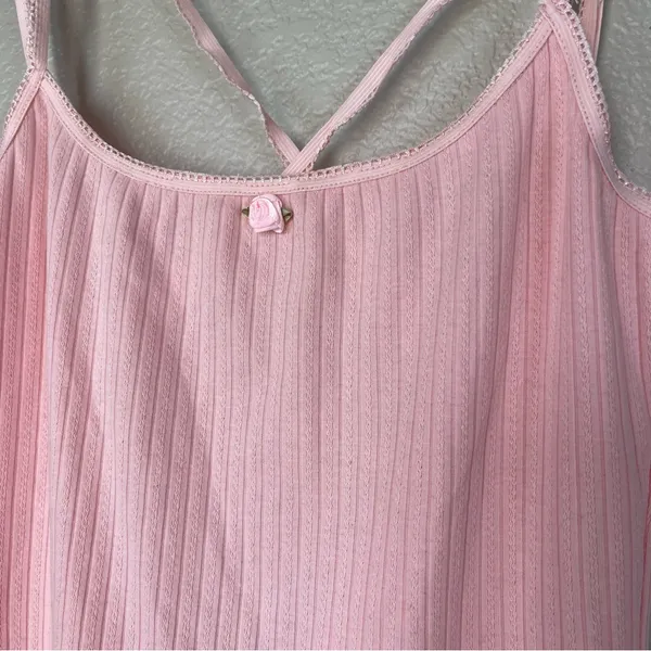 Edikted Pointelle Strappy open back romper SZ M - Image 5