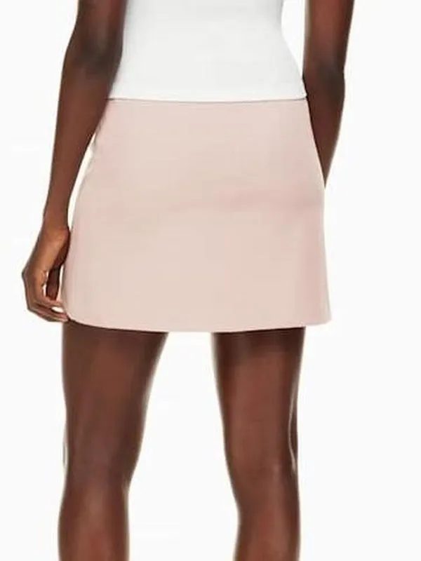 Aritzia Sunday Best Tatiana Mini Skirt with Front Slit in Damask Pink - Size: 0 - Image 3