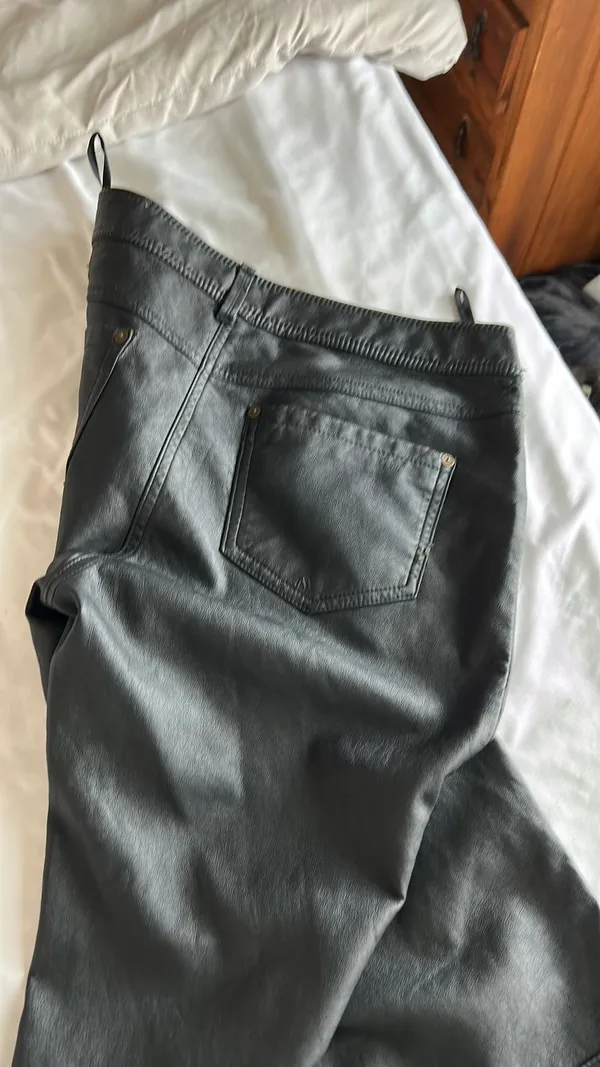 Free people low rise leather like pants - Image 3