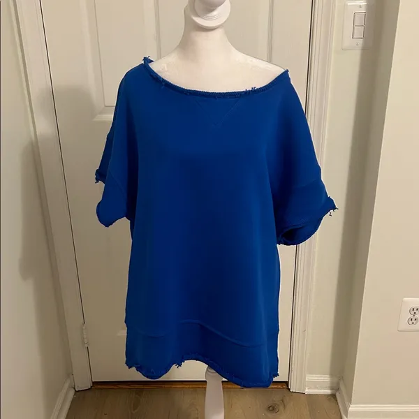 Free People Movement Cruise Sweatshirt Tshirt Stellar Blue NWT Size Medium - Image 6