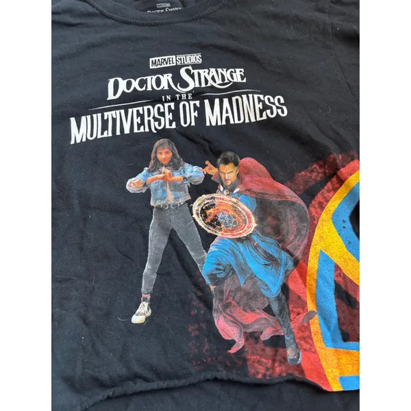 Marvel Doctor Strange Multiverse of Madness‎ S Black Cropped Graphic Tee Shirt - Image 4