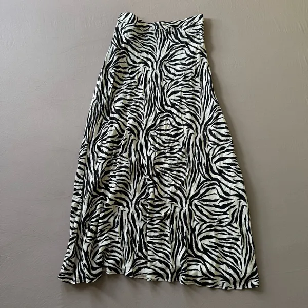 Primark Zebra Print Crepe Midi Skirt - Image 2