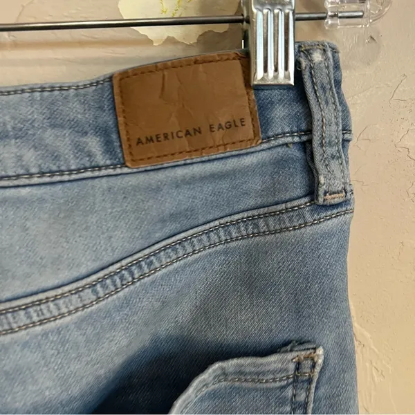 AEO Next Level Stretch Highest Rise Jegging‎ Crop Raw Hem Denim Jeans - Image 8