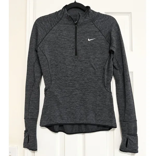 Nike Dri-FIT Sphere Element Half Zip Running Pullover Black Gray XS Women's - Image 2