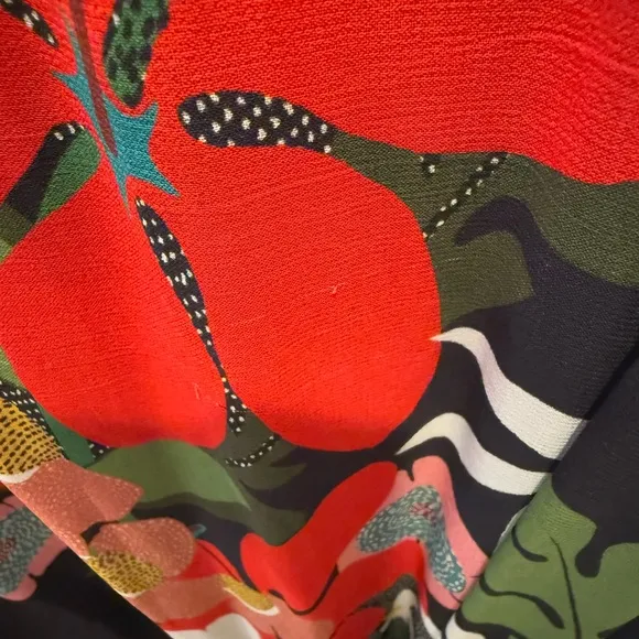 FARM RIO Long Sleeve V-neck‎ Floral Maxi Dress size Small - Image 15