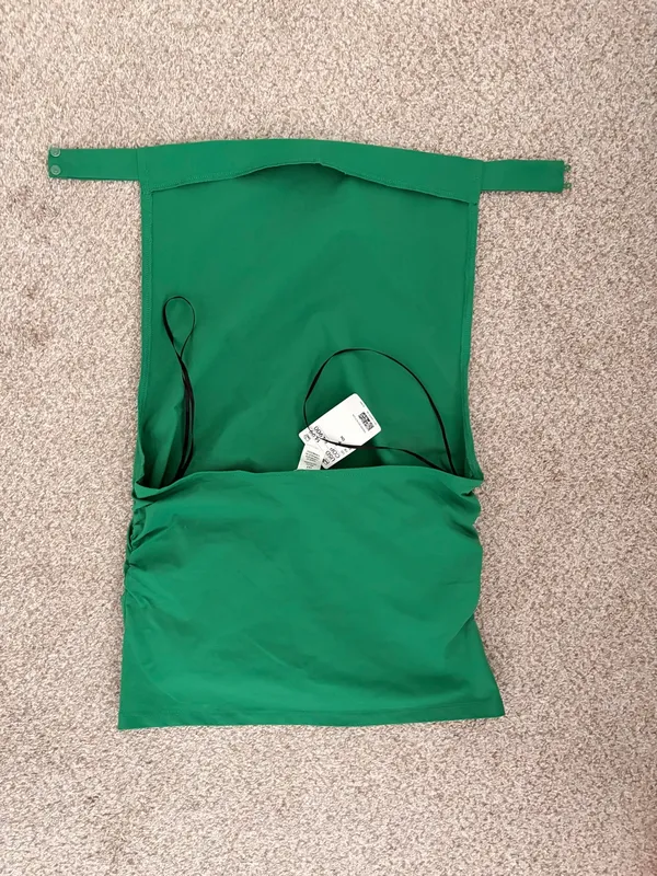 H&M Emerald Green Strapless Tube Dress Top - Image 3