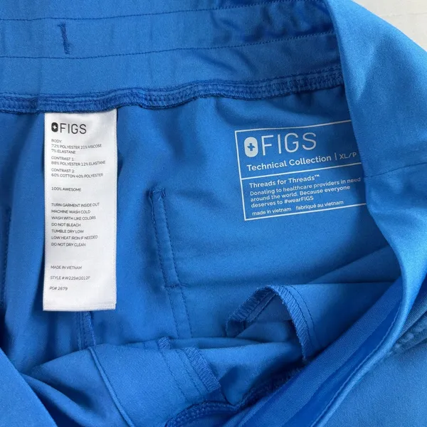 FIGS Women's Zamora Jogger Scrub Pants - Limited Blue XL PO#2679 - Image 6
