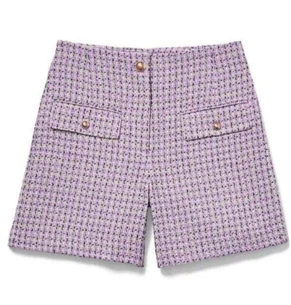 Loft high-waisted purple shorts - Image 4