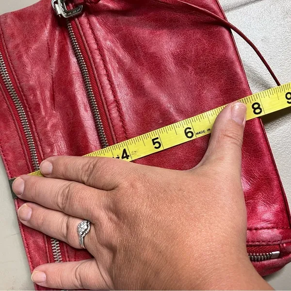 HOBO red‎ leather crossbody bag small size - Image 11