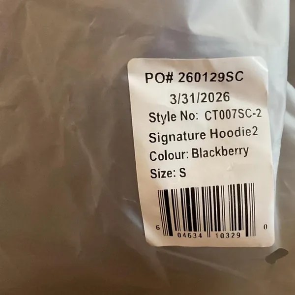 NWT COMFRT SIGNATURE HOODIE Blackberry Purple - Image 2