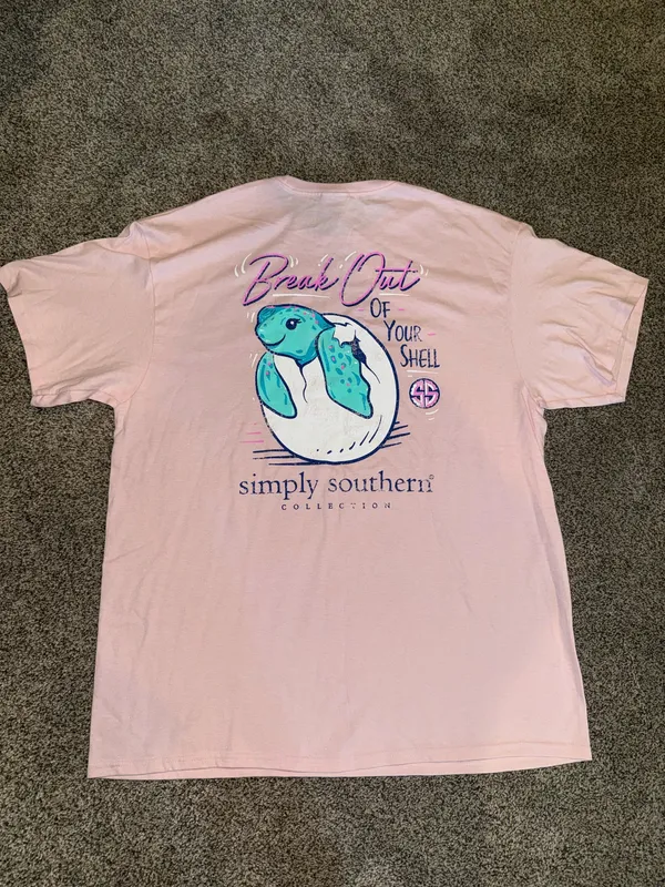 Simply Southern Break Out Of Your Shell Turtle Graphic T-Shirt - Image 3