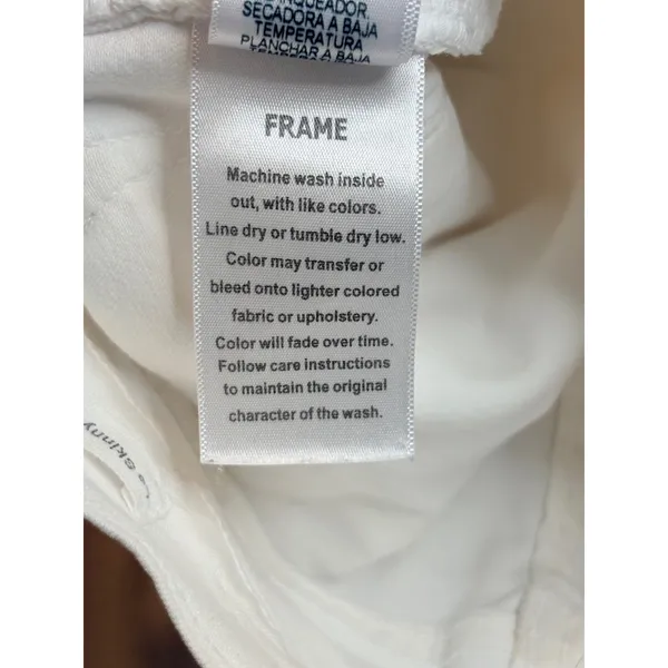 FRAME Le Skinny de Jeanne Crop Jeans Womens Size 26 Blanc White Mid Rise Stretch - Image 10