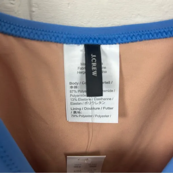 NWT J.Crew Ruched Femme Blue Padded One Piece Swimsuit Size 18 - Image 6